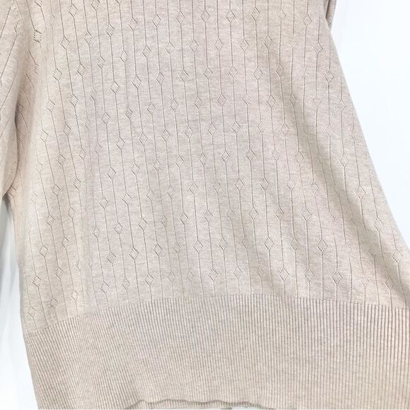 Design 365 Safari Tan Faux Button V Neck Pullover Knit Sweater NEW - Picture 10 of 13